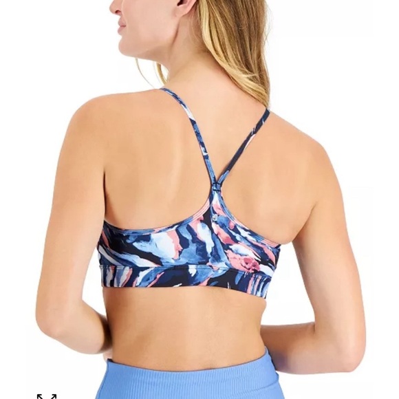 Size XS NWT Women's Painterly Waves Low-Impact Sports Bra, Created for Macy's - Picture 2 of 8